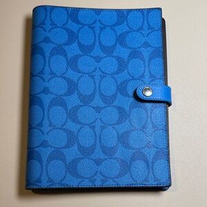 Coach Signature C Blue Notebook